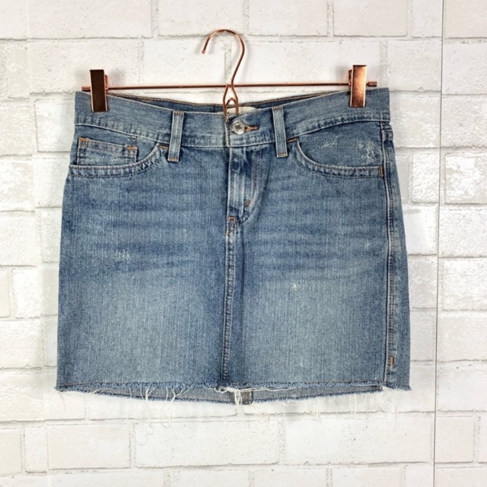 Levi’s Jean Skirt. Raw, cut off